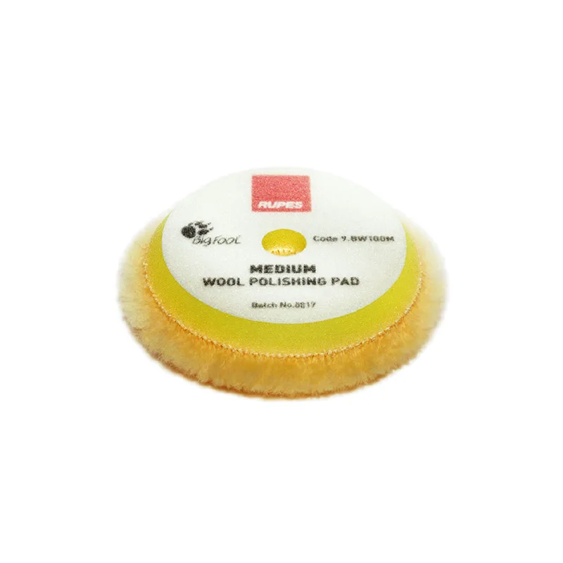 【義大利RUPES大腳】三吋羊毛拋光棉 (細拋-黃色)