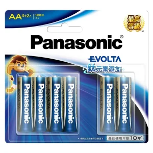 Panasonic 國際牌 Evolta 鈦元素電池3號(4+2入)