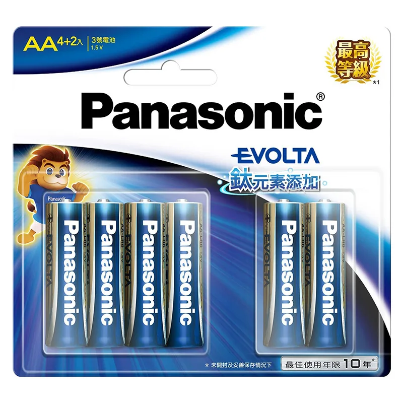 Panasonic 國際牌 Evolta 鈦元素電池3號(4+2入)