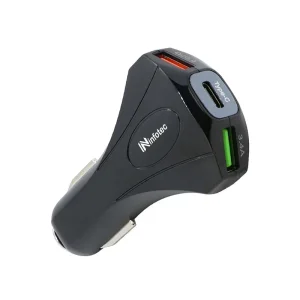 infotec CC102 QC3.0+Type-C 車用3埠USB快充器 INF-CC-102