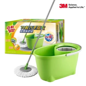 3M 百利TO輕巧手壓式旋轉拖把組