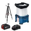 BOSCH博世 18V鋰電照明燈+5/8”三腳架BT150(4.0Ah電池+8A快充組)GLA 18VH-7500/工地照明/農用夜間照明