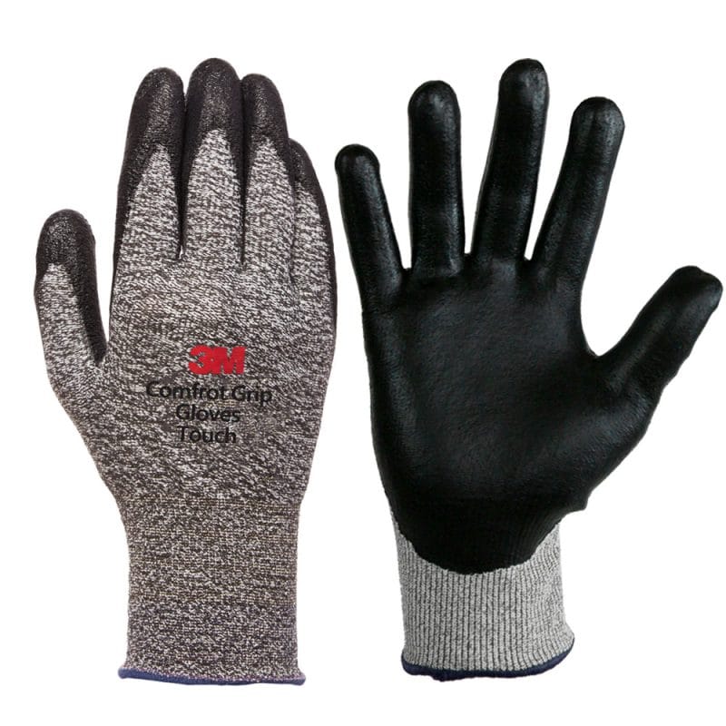 3M Touch 舒適型觸控手套/S-五雙入 (灰色/防滑耐磨)