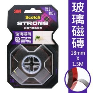 3M 玻璃磁磚V1804N SCOTCH 超強力雙面膠帶(18mm x 1.5米)