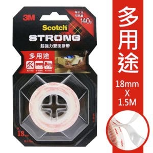 3M 多用途V1805N SCOTCH 超強力雙面膠帶(18mm x 1.5米)