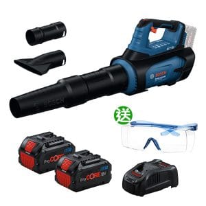 BOSCH博世 18V鋰電吹葉機/鼓風機(8.0Ah電池*2+8A快充組) GBL18V-800 再送3M安全護目鏡