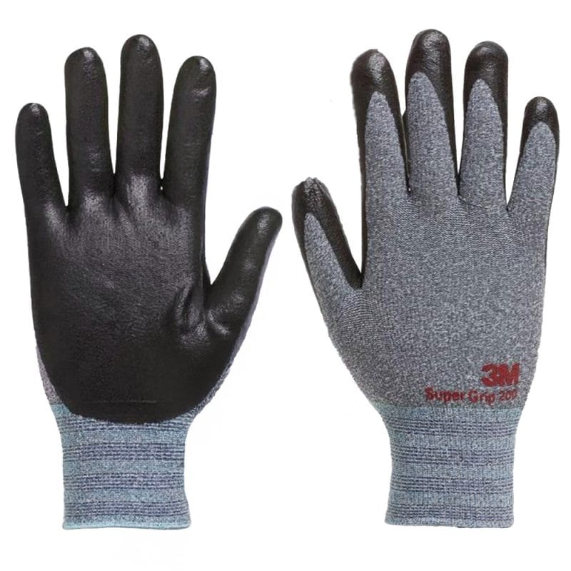 3M Super Grip 200 超耐磨工作手套/S-五雙入 (灰色/防滑耐磨)