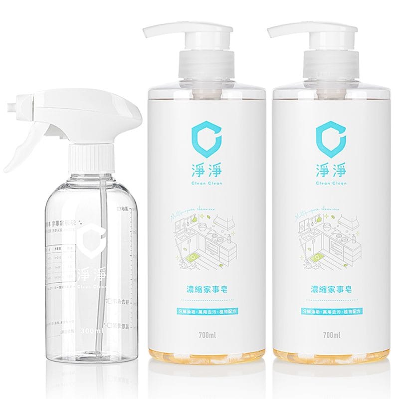 【淨淨】濃縮萬用家事皂 2入/按壓瓶 700ml《贈家事皂專用噴瓶》