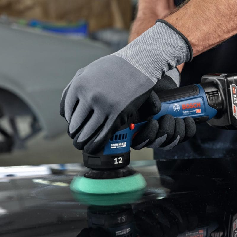 BOSCH博世 12V鋰電免碳刷打蠟機3.0Ah套組(3吋DA機/GPX 12V-77) 再送台灣製打蠟海綿