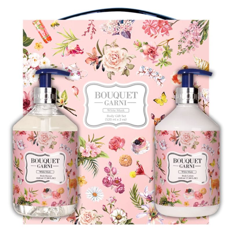 【璞珈妮】身體香氛禮盒組（白麝香／沐浴520ml+乳液520ml）Bouquet Garni