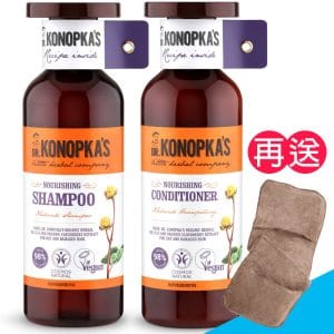 【珂諾譜】［深層滋養］洗髮精+潤髮乳-Dr. Konopka's《贈手套式速乾巾》