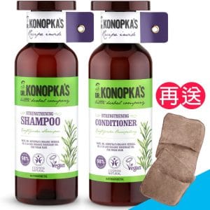 【珂諾譜】［光澤Q彈］洗髮精+潤髮乳-Dr. Konopka's《贈手套式速乾巾》