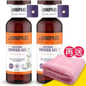 【珂諾譜】［舒緩保濕］沐浴精（500ml／2入） - Dr. Konopka's《贈超細纖維毛巾》