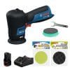 BOSCH博世 12V鋰電免碳刷抛光機3.0Ah套組(3吋RO機/GPO 12V-77) 再送台灣製打蠟海綿