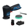 BOSCH博世 12V鋰電免碳刷打蠟機3.0Ah套組(3吋DA機/GPX 12V-77) 再送台灣製打蠟海綿