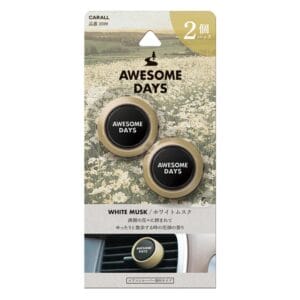 810415 日本CARALL AWESOME DAYS車用冷氣孔芳香劑/白麝香(2入)