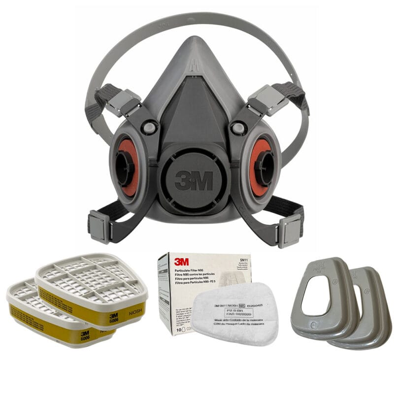 MA-D001_S00039 3M 6200防毒面具X高階濾罐套組(6006高階綜合濾毒罐+5N11過濾棉+濾蓋)