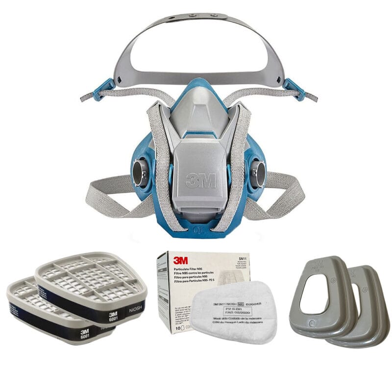 3M 6502QL防毒面具X有機濾罐套組(6001有機氣體濾毒罐+5N11過濾棉+濾蓋)